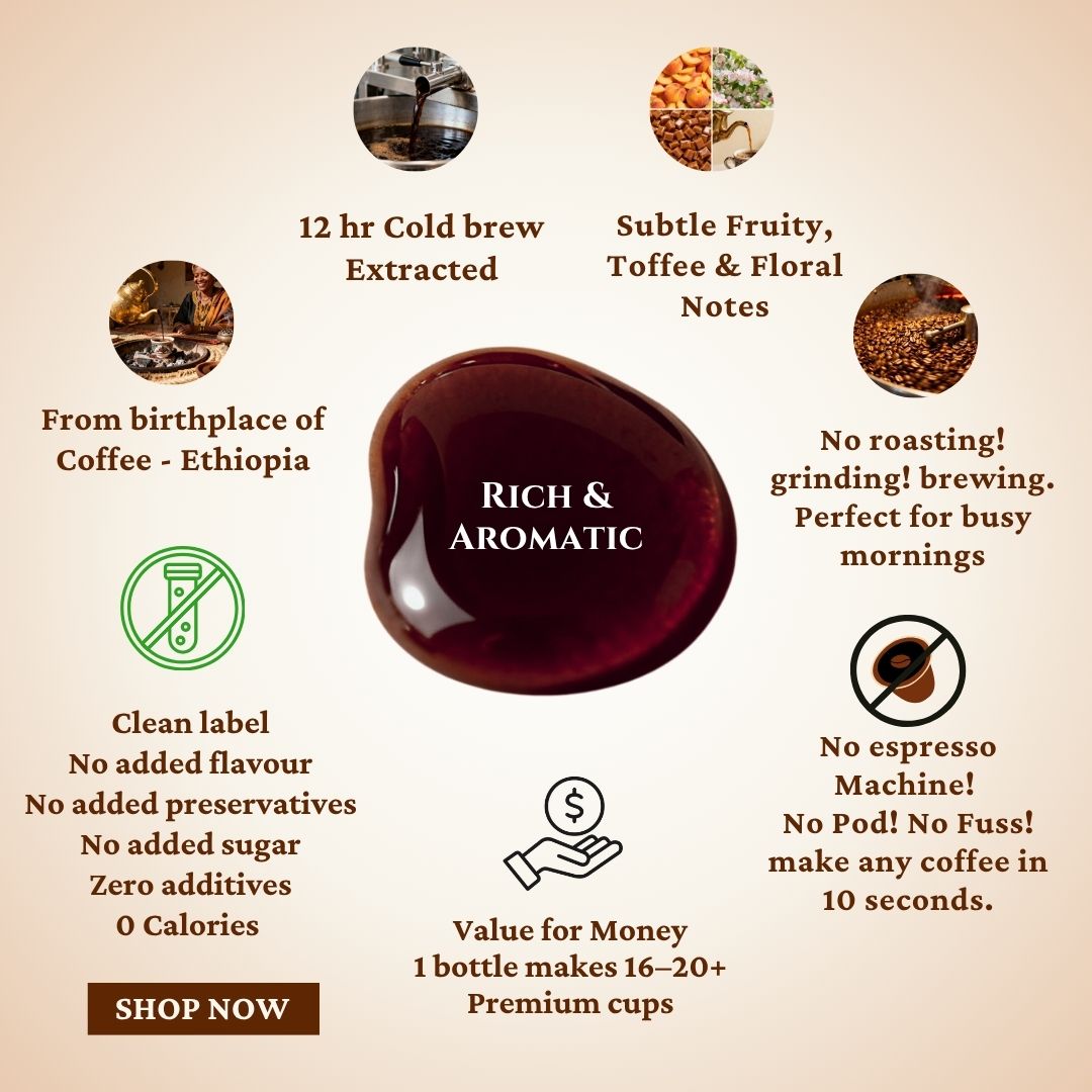 ethiopian yirgacheffe - specialty cold brew coffee concentrate